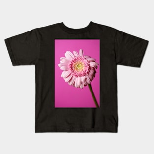 Pink flower on a pink background Kids T-Shirt